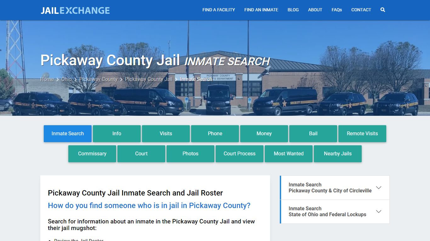 Pickaway County Jail Inmate Search - Jail Exchange